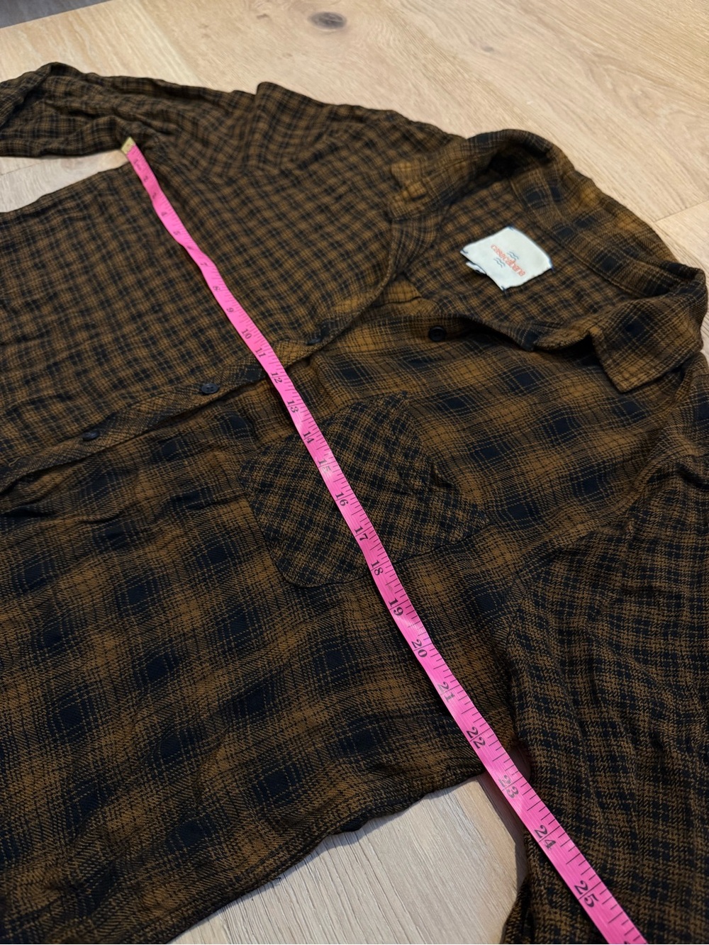Casa Cabana Rayon Plaid Flannel Size Large - Picture 3 of 7